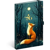 Keménytáblás notesz krémszínű lapokkal leszorító gumiszalaggal Fox 130x210mm, Presco