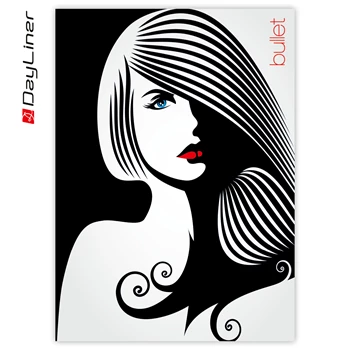 Keménytáblás notesz pontozott vonalozással Colors A5 Bullet, fehér lapokkal Fashion Fekete Dayliner 2026.