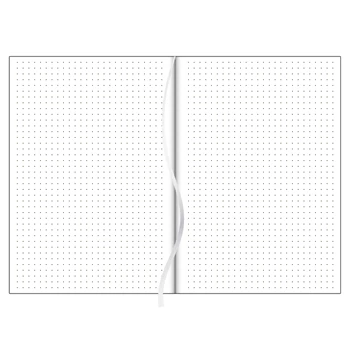 Keménytáblás notesz pontozott vonalozással Mirror A5 Bullet, fehér lapokkal ezüst Dayliner 2026.