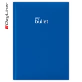 Keménytáblás notesz pontozott vonalozással Pannon A5 Bullet, fehér lapokkal Kék Dayliner 2026.