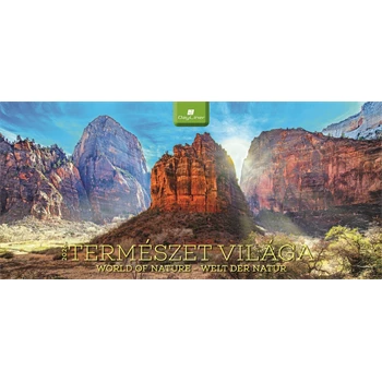 Képes asztali naptár Természet 320 x 150 mm, fehér lapokkal álló karton tartóval Dayliner 2026.