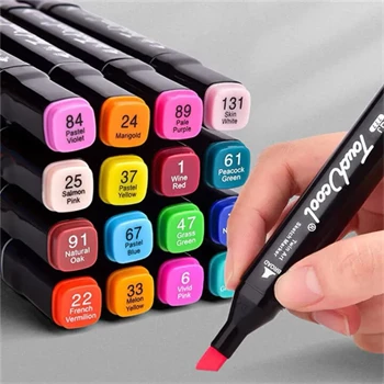 Kétvégű kreatív marker készlet, 168 klf.szín
