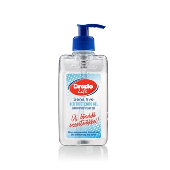 Kéz- és bőrfertőtlenítő gél pumpás 500 ml Bradolife Sensitive