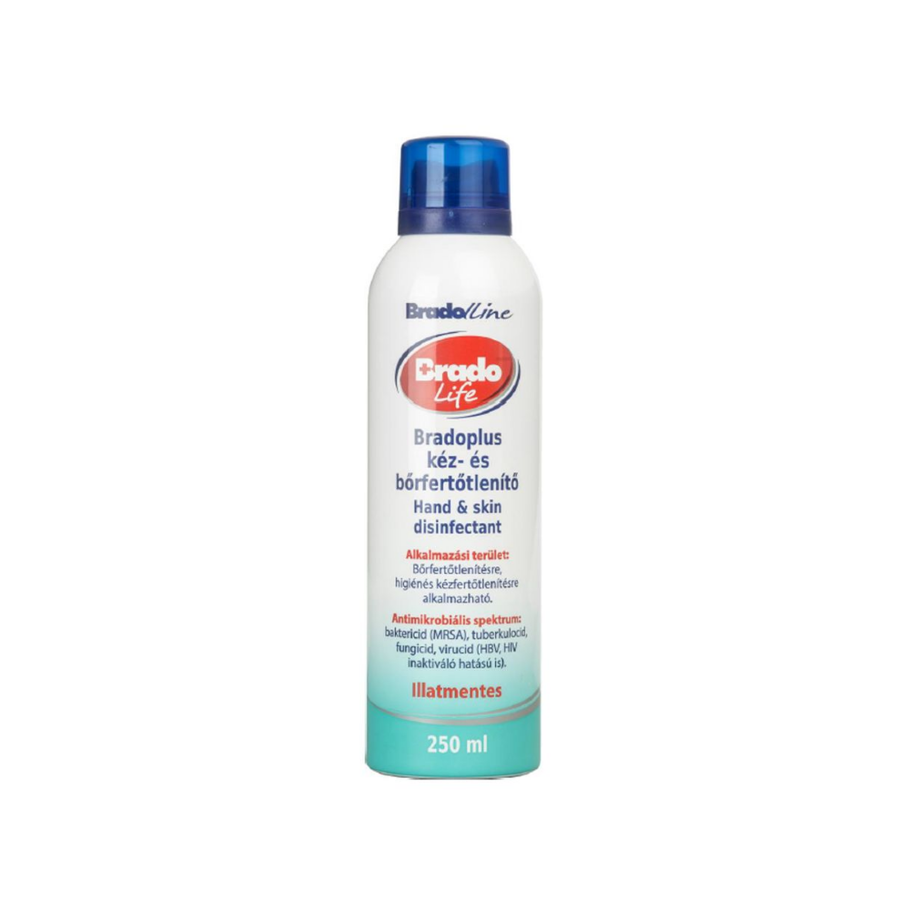 Kéz- és bőrfertőtlenítő pumpás 250 ml BradoLife