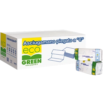 Kéztörlő 1 rétegű C hajtogatású újrahasznosított 150 lap/csomag 24 csomag/karton Paperdi ecogreen_AC.351/C fehér
