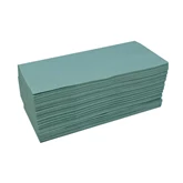 Kéztörlő 1 rétegű V hajtogatású 250 lap/csomag lapméret: 23x25cm 100% újrahasznosított Bluering® zöld