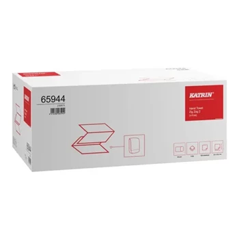 Kéztörlő 2 rétegű V hajtogatású 150 lap/cs 20 csomag/karton Katrin  Zig Zag_65944 fehér