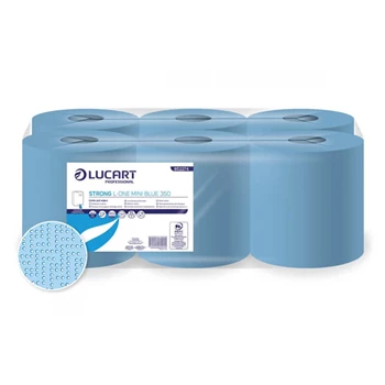Kéztörlő 2 rétegű tekercses 6 tekercs/karton L-One Mini Strong Blue 350 Lucart_852274A kék