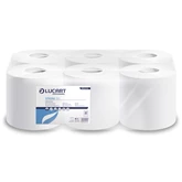 Kéztörlő 2 rétegű tekercses átmérő: 20 cm 100% cellulóz belső magos 6 tekercs/karton Strong Lucart 150_852210H