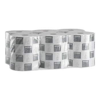 Kéztörlő 2 rétegű tekercses átmérő: 20 cm 400 lap/100 m/tekercs 6 tekercs/karton Katrin Plus M2_97517 fehér