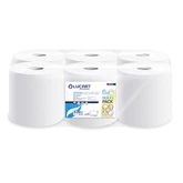 Kéztörlő 2 rétegű tekercses átmérő: 21 cm 100% cellulóz belső magos 6 tekercs/karton 600 Strong Lucart Multi-Use_861194A