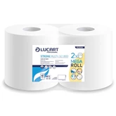 Kéztörlő 2 rétegű tekercses átmérő: 28 cm 100% cellulóz belső magos 2 tekercs/karton Strong Lucart Multi-Use_852698A