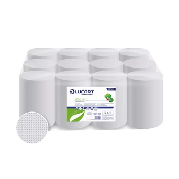 Kéztörlő tekercses 2 rétegű átmérő: 13 cm fehér duda nélküli 12 tekercs/karton EcoLucart 2.13 CL_861100