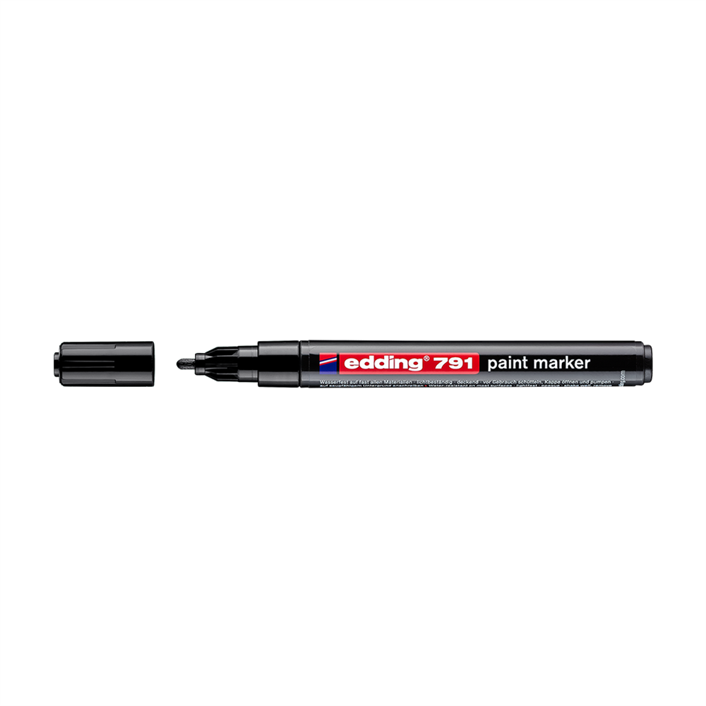 Lakkmarker 1-2mm, kerek Edding 791 fekete