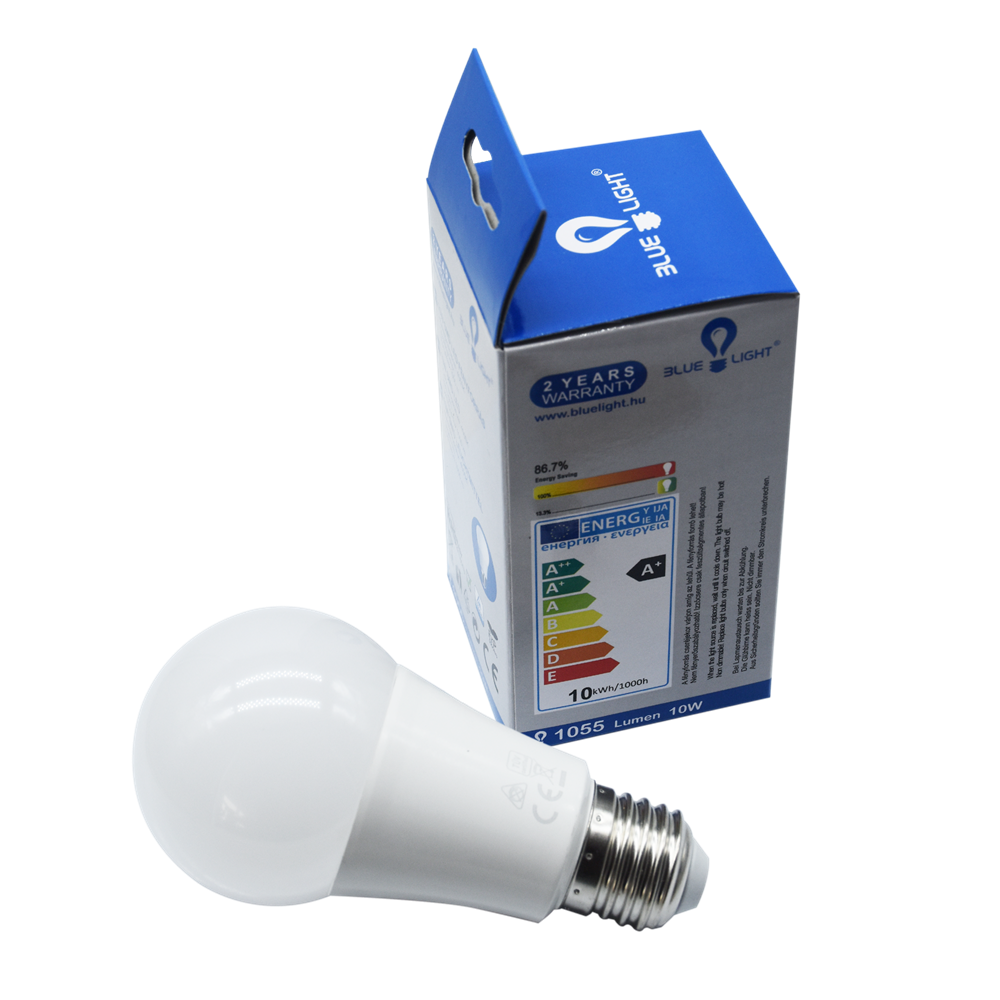 Led 10W A60, E27 1055 lm 4000k Blue Light