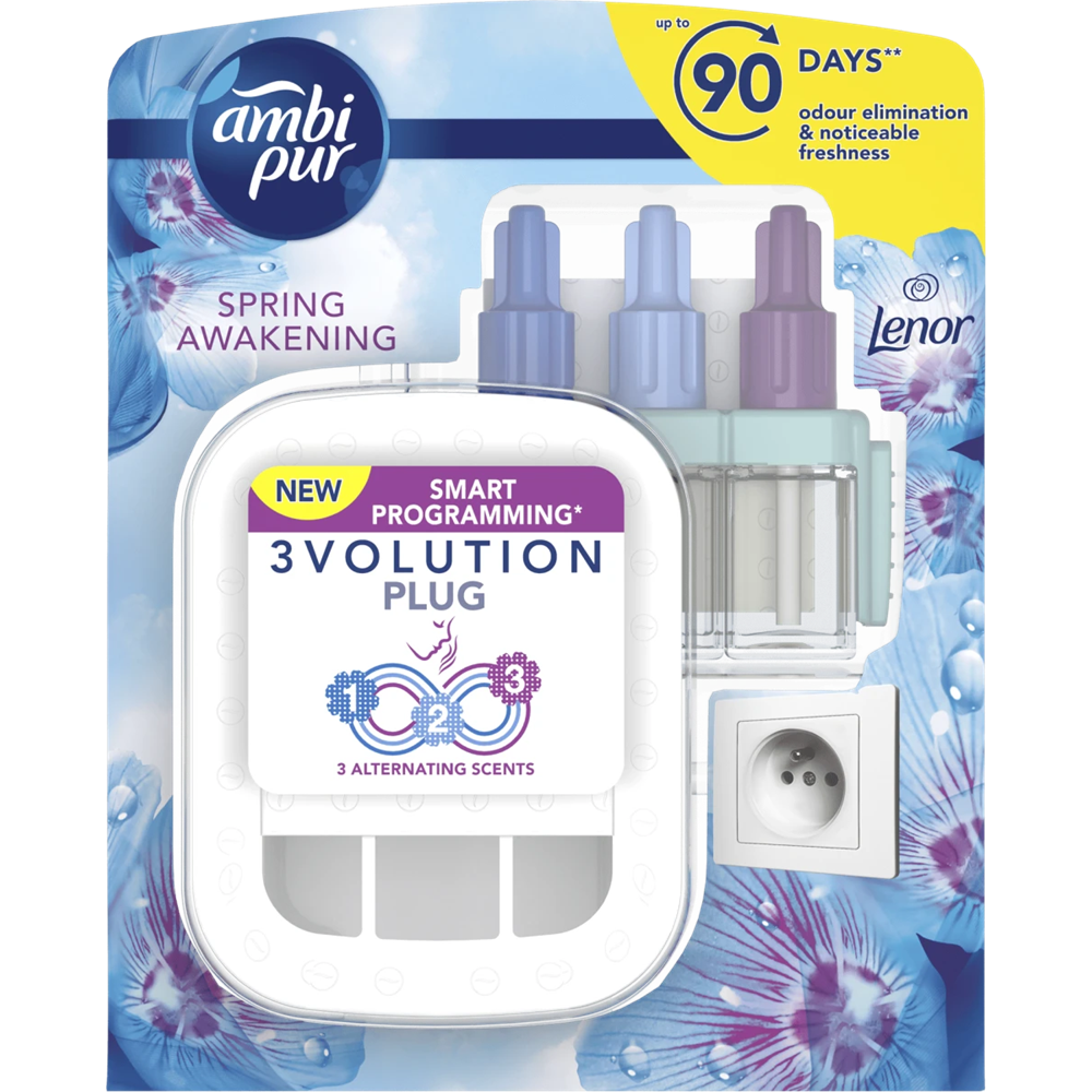 Légfrissítő elektromos kezdőcsomag 20 ml Ambi Pur 3 Volution Lenor Spring