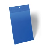 Mágneses dokumentum tároló zseb A4, álló, kék színű, 10 db/csomag, Durable Neodym 