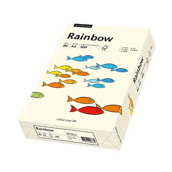 Másolópapír, színes, A4, 80g. Rainbow® 500ív/csomag, 06 krémszínű