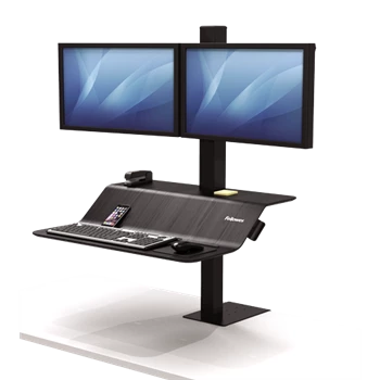 Munkaállomás ülő-álló, Fellowes® Lotus VE, két monitorhoz