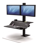 Munkaállomás ülő-álló, Fellowes® Lotus VE, két monitorhoz