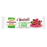 Müzliszelet 20 g, CERBONA, étcsokis-málnás hozzáadott cukor nélkül