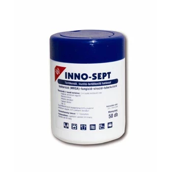 Nedves törlőkendő fertőtlenítő hatással 50 lap/doboz Inno-Sept Fresh