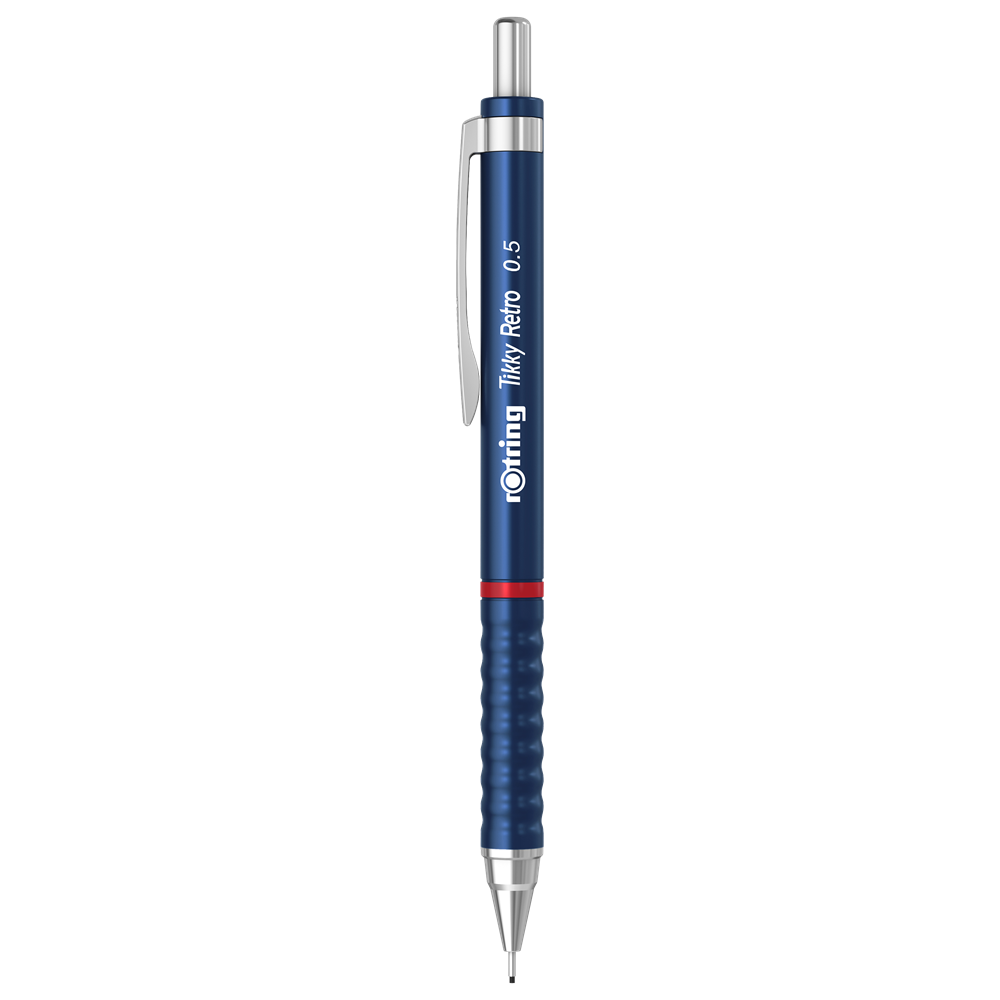 Nyomósirón 0,5mm, kék test, Rotring Tikky Retro
