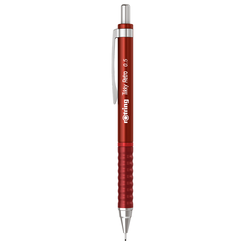 Nyomósirón 0,5mm, piros test, Rotring Tikky Retro