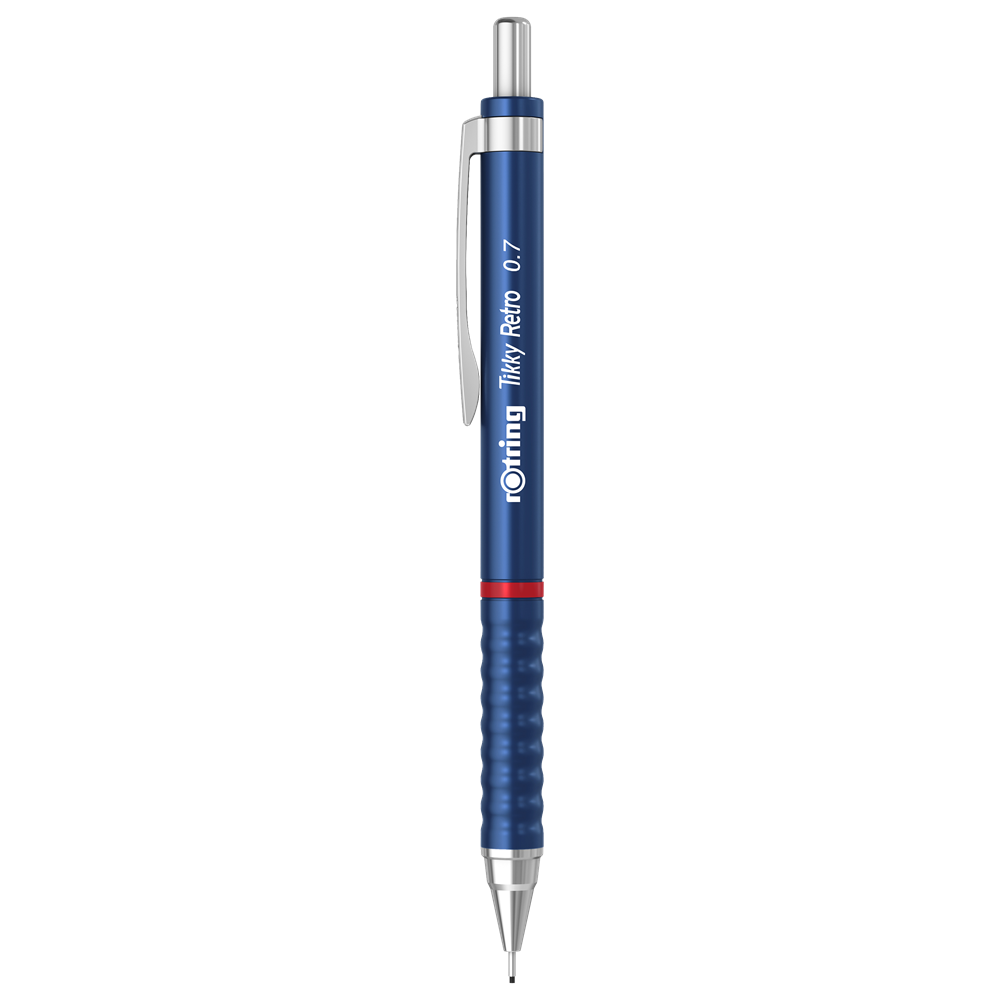 Nyomósirón 0,7mm, kék test, Rotring Tikky Retro