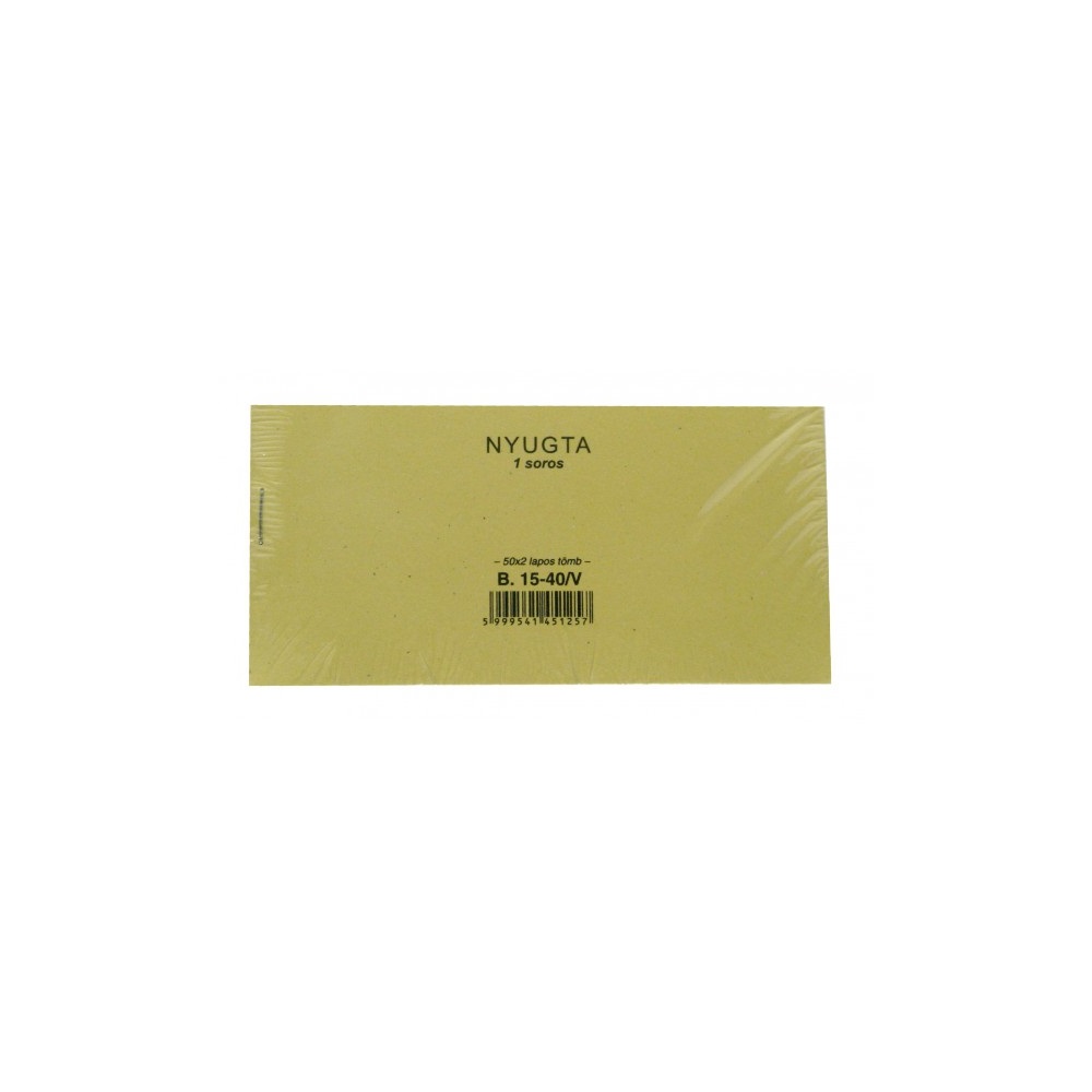 Nyugta egysoros 50x2lapos Navigator B.15-40/V/PM