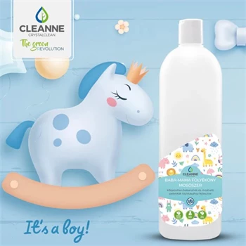Mosógél 1 liter (20 mosás) fehér és színes ruhákhoz Cleanne_Baba-Mama Its a boy