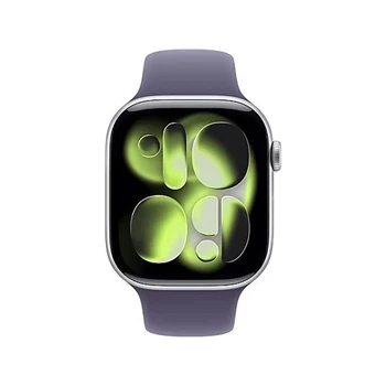 Okosóra Apple Watch S11 GPS 46mm Silver Aluminium Case with Purple Fog Sport Band - M/L