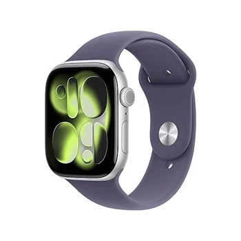 Okosóra Apple Watch S11 GPS 46mm Silver Aluminium Case with Purple Fog Sport Band - M/L