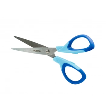 Olló 21cm, hegyes, ergonomikus, iskolai, Nebulo 