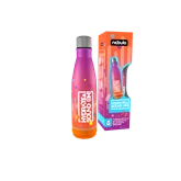 Palack, thermo, beépített bluetooth hangszóróval 460 ml rózsa-narancs, Nebulo