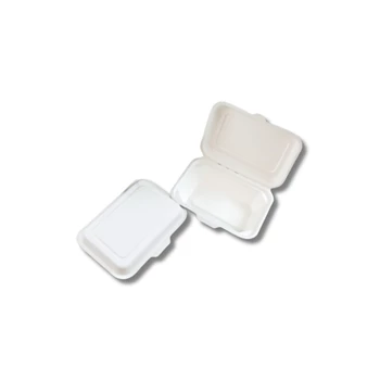 Papírdoboz ételes 18,28 x 13,71 x 6,85 cm komposztálható cukornád 150 db/csomag natúr