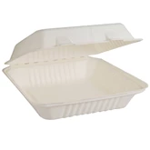 Papírdoboz ételes 22,86 x 15,24 x 8,12 cm komposztálható cukornád 125 db/csomag natúr