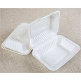 Papírdoboz ételes 22,86 x 15,24 x 8,12 cm komposztálható cukornád 125 db/csomag natúr