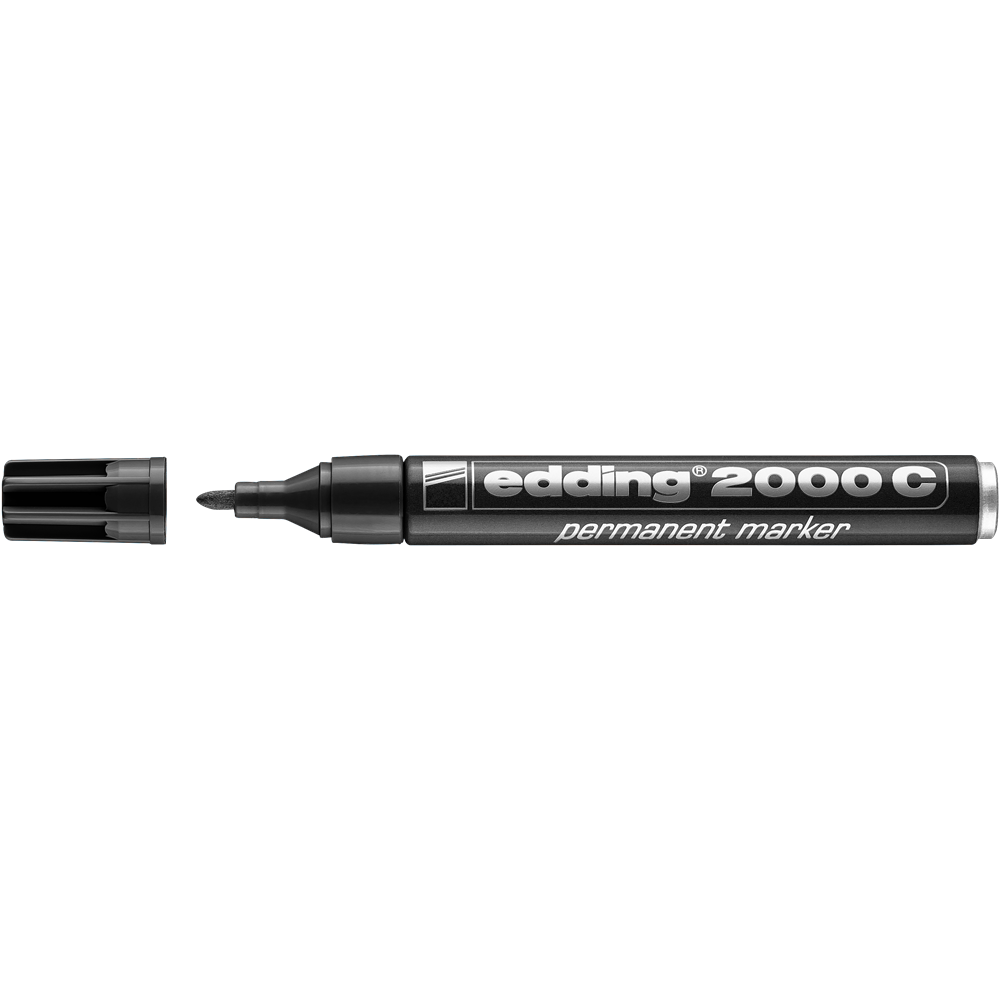 Alkoholos marker 1,5-3mm, kerek hegyű, Edding 2000 fekete