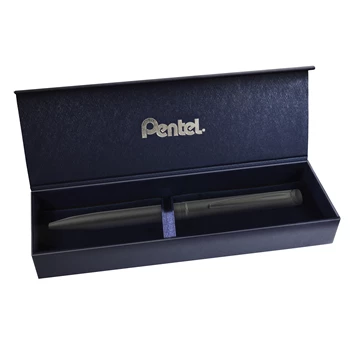 Rollertoll 0,35mm, fém matt fekete test, Pentel Energel Prémium BL2507A-CK, írásszín kék