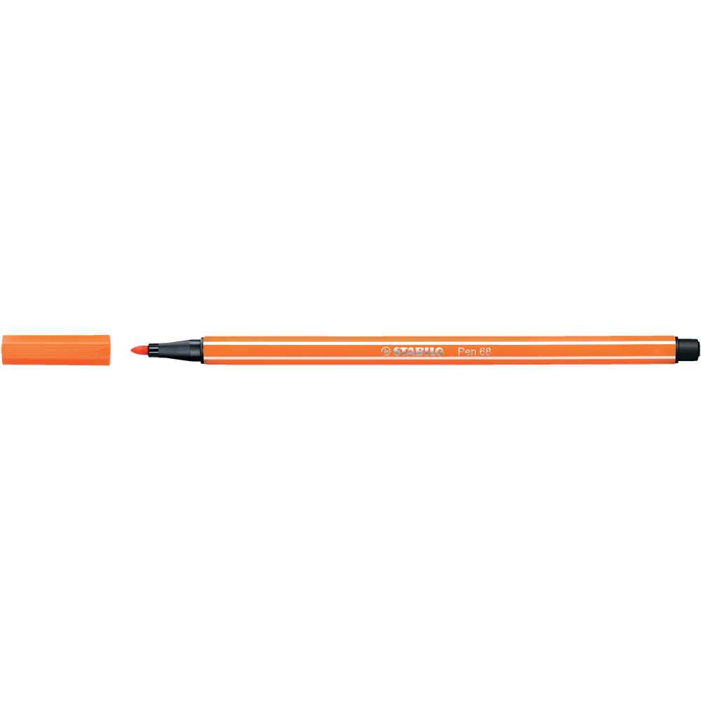 Rostirón, filctoll 1mm, M STABILO Pen 68 halvány narancssárga
