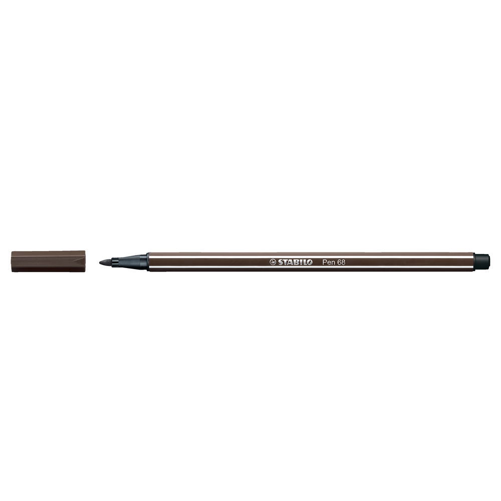 Rostirón, filctoll 1mm, M STABILO Pen 68 kávébarna