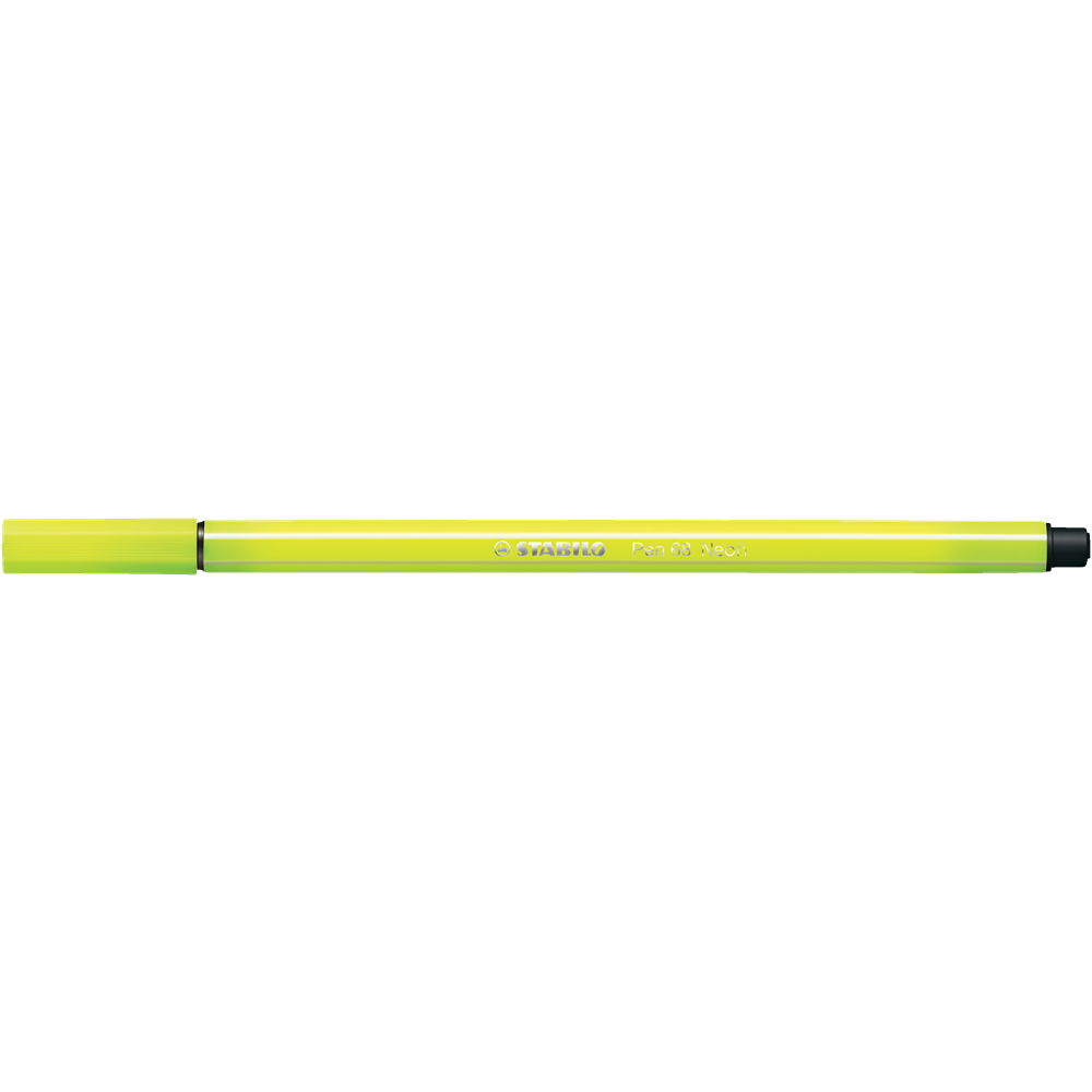 Rostirón, filctoll 1mm, STABILO Pen 68 neon sárga