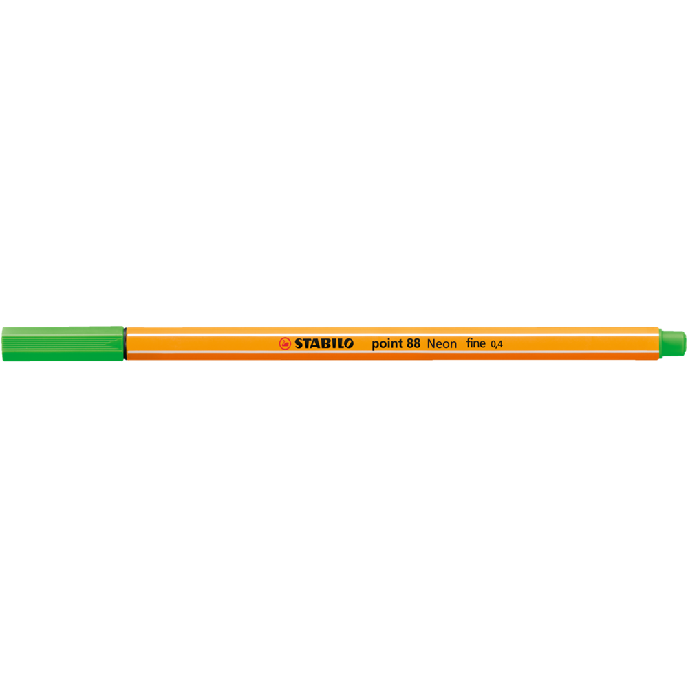 Rostirón, tűfilc 0,4mm, STABILO Point 88 neon zöld