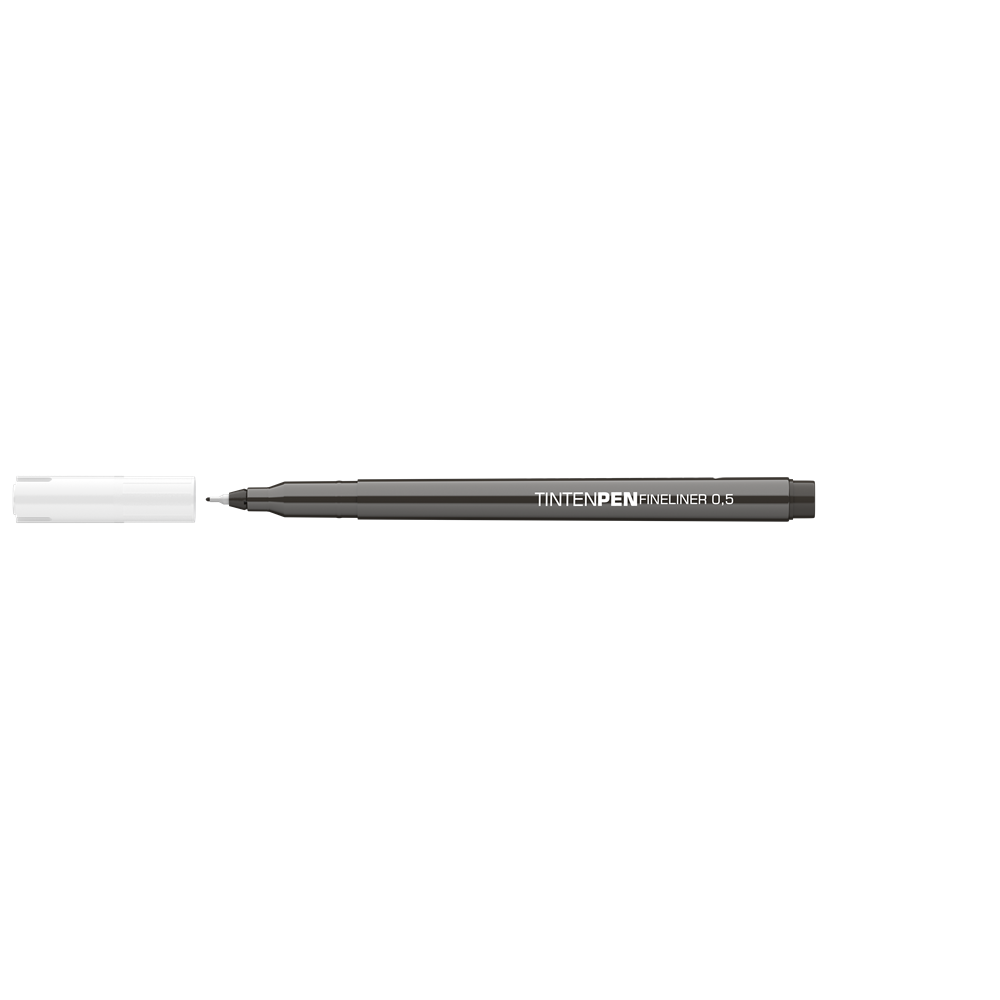 Rostirón, tűfilc vízbázisú, 0,5mm, kerek test, Tinten Pen Ico fekete