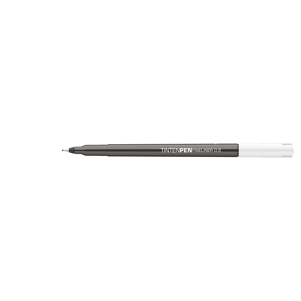 Rostirón, tűfilc vízbázisú, 0,5mm, kerek test, Tinten Pen Ico fekete