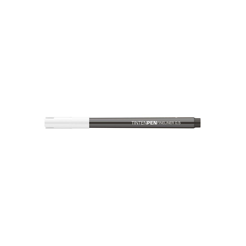 Rostirón, tűfilc vízbázisú, 0,5mm, kerek test, Tinten Pen Ico fekete