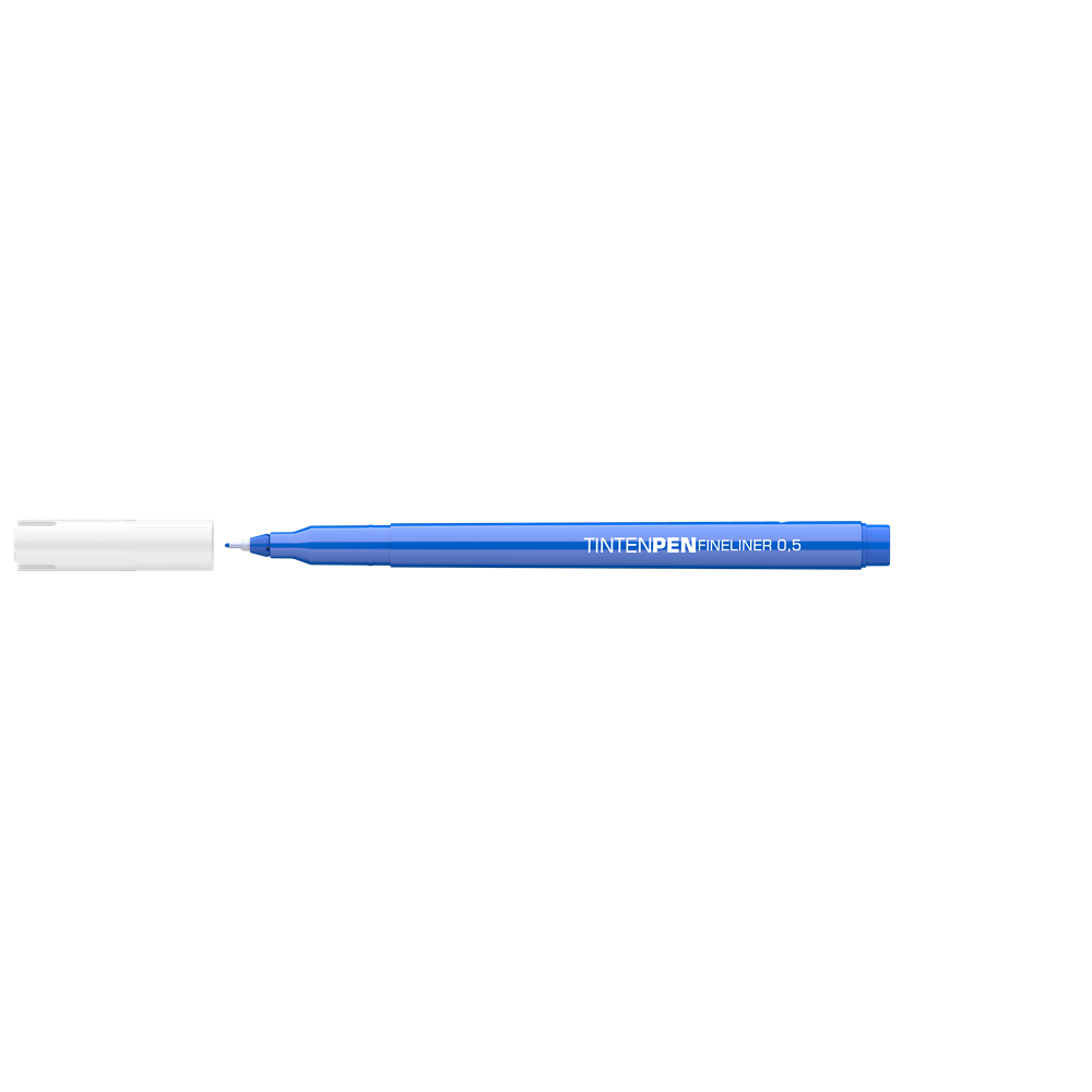 Rostirón, tűfilc vízbázisú, 0,5mm, kerek test, Tinten Pen Ico kék