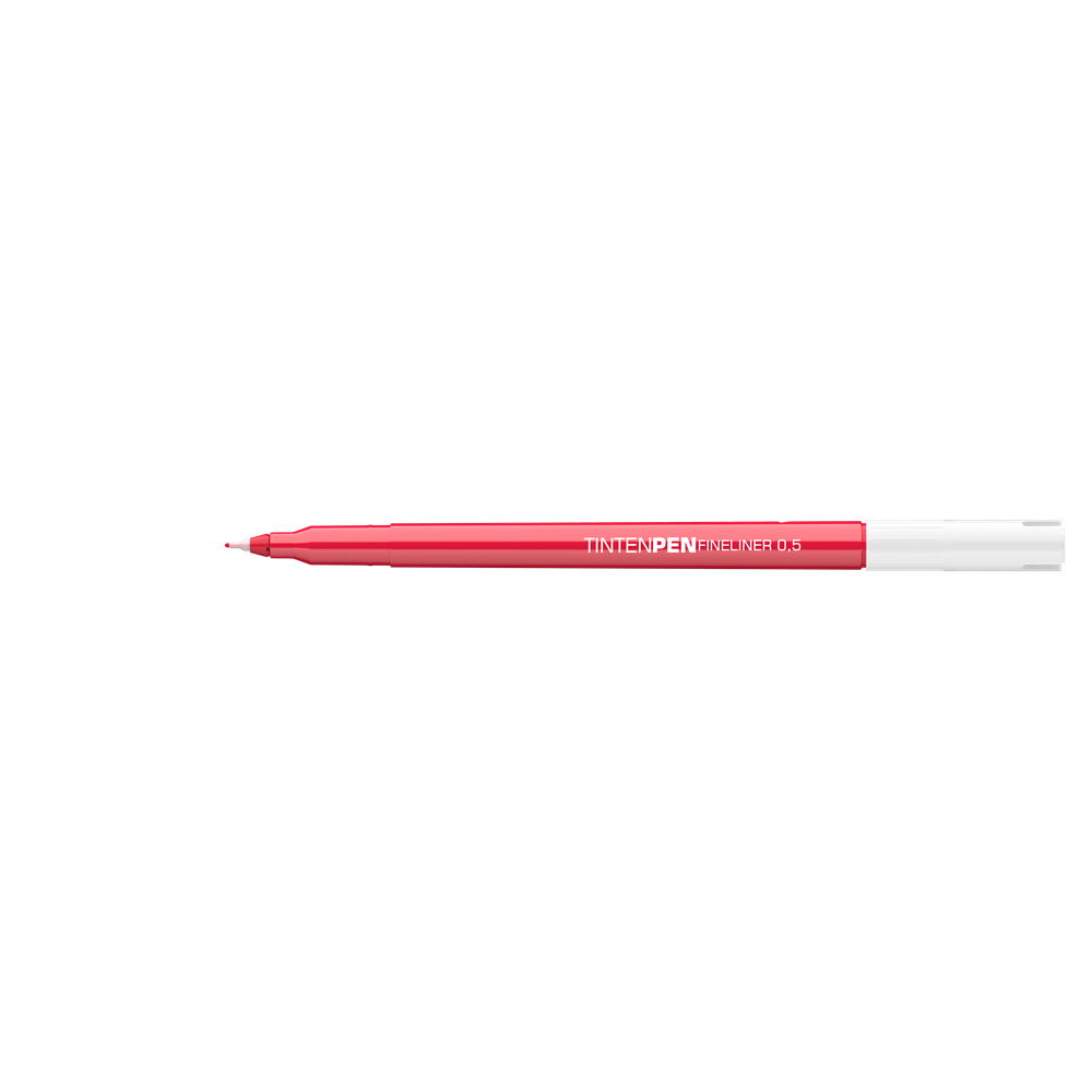 Rostirón, tűfilc vízbázisú, 0,5mm, kerek test, Tinten Pen Ico piros