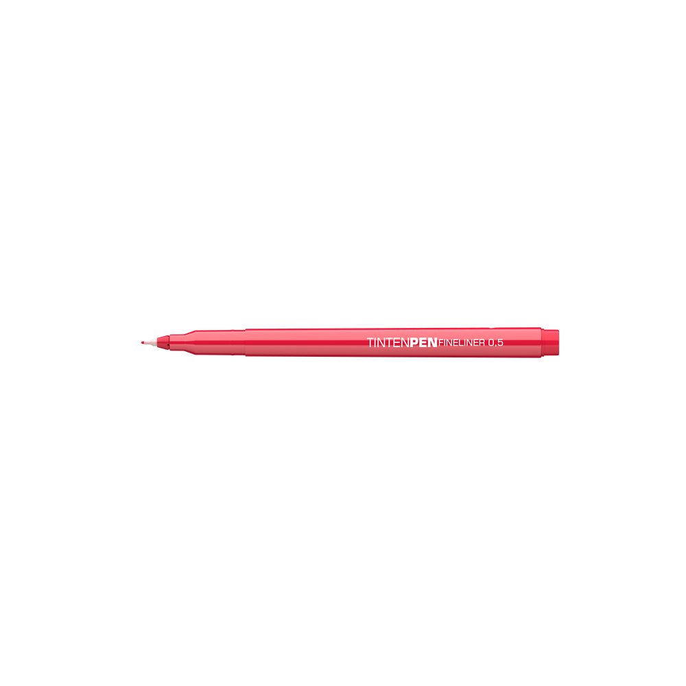 Rostirón, tűfilc vízbázisú, 0,5mm, kerek test, Tinten Pen Ico piros